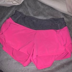 bright pink lululemon shorts